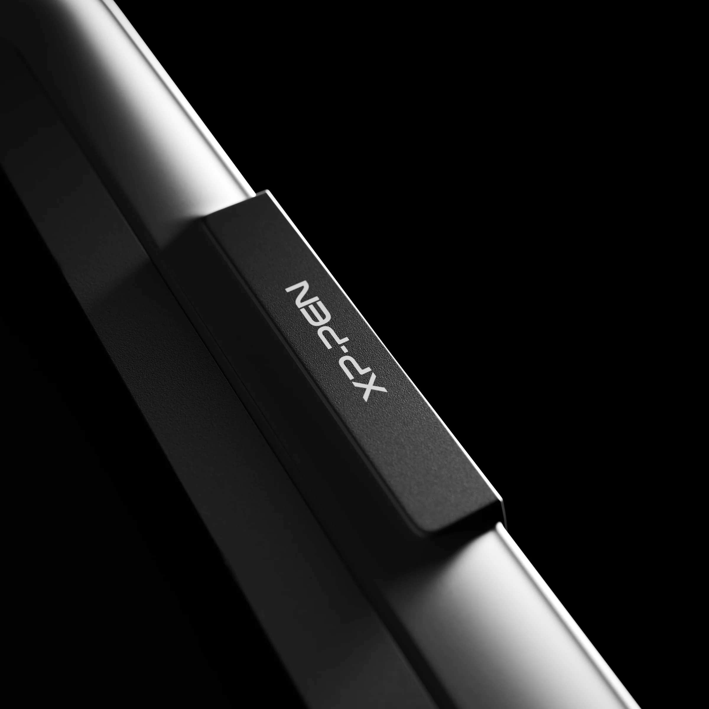 XP-Pen stylus shown in a dark studio detail
